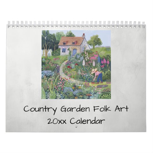 Country Garden Folklore Blume Kalender (Titelbild)