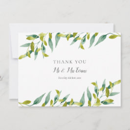 Country Garden Greenery Wedding Thank You Dankeskarte