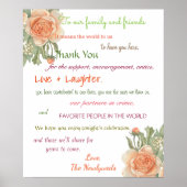 Country Garden, Hochzeitsempfang Danke, dass du un Poster (Vorne)