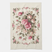 Country Garden Roses auf Creme Hintergrund Geschirrtuch (Vertikal)