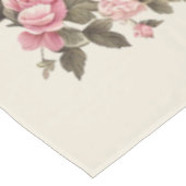Country Garden Roses auf Creme Hintergrund Tischdecke (Schrägansicht)