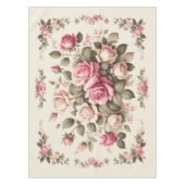 Country Garden Roses auf Creme Hintergrund Tischdecke (Vorderseite)
