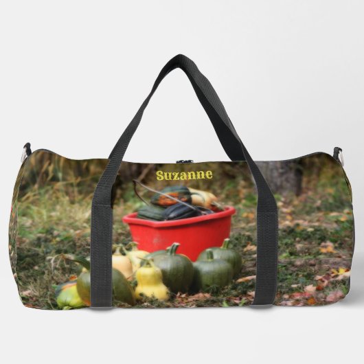 Country Garden Squash Personalisiert groß Duffle Bag (Vorderseite)
