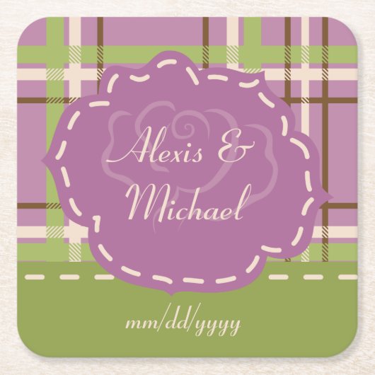 Country Garden Wedding Paper Untersetzer (Vorderseite)