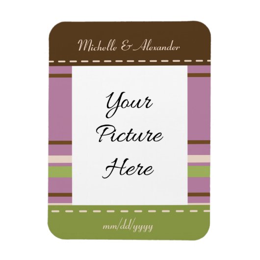 Country Garden Wedding Rett-the-Date Magnet (Vertikal)