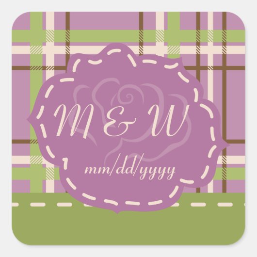 Country Garden Wedding Stickers (Vorderseite)