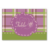 Country Garden Wedding Table Card Tischnummer (Rückseite)