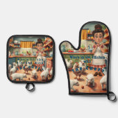 Country gemütlich ofenhandschuh & Topflappen-Set (Vorderseite)