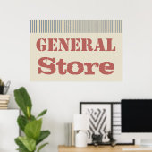 Country General Store Wall Art Poster Print Decke (Heimbüro)