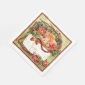 Country Gingerbrett Basket Napkin Serviette (Ecke)