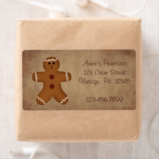 Country Gingerbrew Man Label (Insitu)