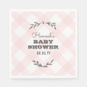 Country Gingham Baby Dusche Serviette (Vorderseite)