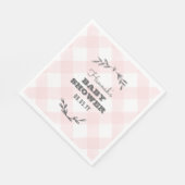 Country Gingham Baby Dusche Serviette (Ecke)