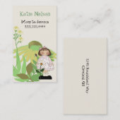 Country Girl mit Blume Mommy Card Telefonnummerkarte (Vorne/Hinten)