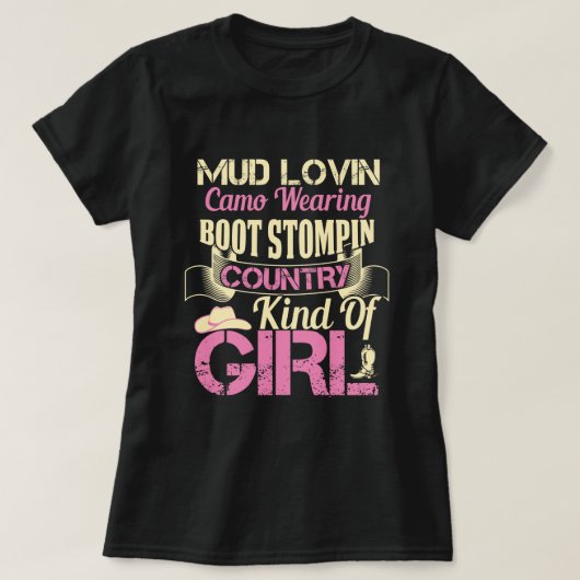 Country Girl Quotes Ladie T - Shirt (Design vorne)