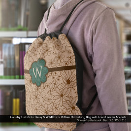 Country Girl Rustic Daisy & Wildblume Muster Sportbeutel