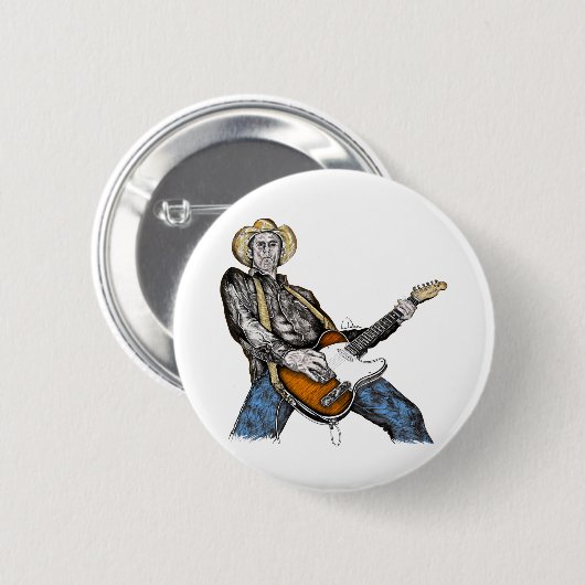 Country Gitarre Button (Vorne & Hinten)