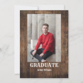 Country Graduation Cowboy Graduate Boots Hat Einladung (Rückseite)