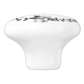 Country Gray Blume Kreath Keramikknauf (Seitenansicht)