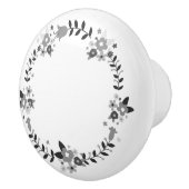 Country Gray Blume Kreath Keramikknauf (Rechts)