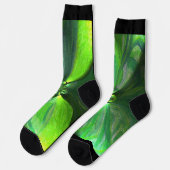 Country Green Leaf Fox Modern Socken (Linkes Detail)