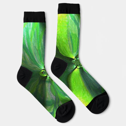 Country Green Leaf Fox Modern Socken (Rechts)