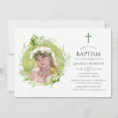 Country Greenerity Taufe oder Weihnachten Einladung (Vorderseite)