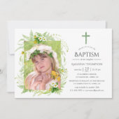 Country Greenerity Taufe oder Weihnachten Einladung (Vorderseite)