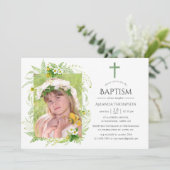 Country Greenerity Taufe oder Weihnachten Einladung (Stehend Vorderseite)
