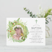 Country Greenerity Taufe oder Weihnachten Einladung (Stehend Vorderseite)