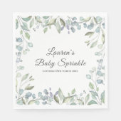 Country Greenery Floral Baby Sprinkle Dusche Serviette (Vorderseite)