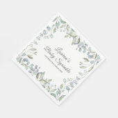 Country Greenery Floral Baby Sprinkle Dusche Serviette (Ecke)