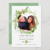 Country Greenery Foto Wedding Save The Date (Vorne/Hinten)