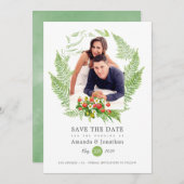 Country Greenery Foto Wedding Save The Date (Vorne/Hinten)