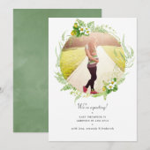 Country Greenery Schwangerschaftsankündigung Fotok Ankündigung (Vorne/Hinten)