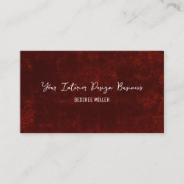 Country Grunge Rustikale dunkelrote Vintage Textur Visitenkarte