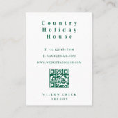 Country Guest House Business Card Visitenkarte (Rückseite)