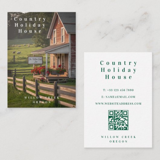 Country Guest House Business Card Visitenkarte (Vorne/Hinten)