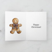 Country Happy Gingerbread Cookie Christmas Karte (Innenseite)