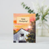 Country Happy Thanksgiving Postkarte (Stehend Vorderseite)