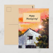 Country Happy Thanksgiving Postkarte (Vorne/Hinten)