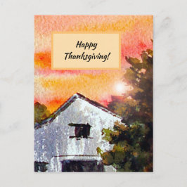 Country Happy Thanksgiving Postkarte