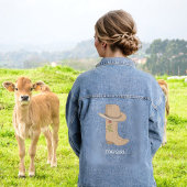Country Hat and Boots Cowgirl Denim Jacket Jeansjacke
