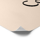 Country Hat und Boot auf Beige Poster (Ecke)