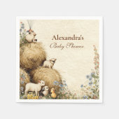 Country Hay Bale Farm Animals Baby Dusche Serviette (Vorderseite)