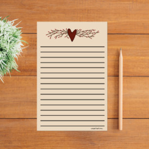 Country Heart Dick Line Stationierung Briefpapier