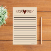 Country Heart Dick Line Stationierung Briefpapier