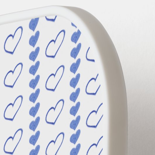 Country Heart Strip Muster Personalisiert Pickleball Schläger (Linke Seite)