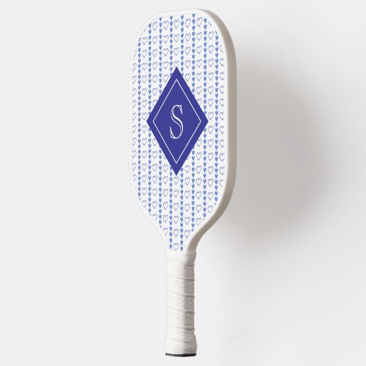 Country Heart Strip Muster Personalisiert Pickleball Schläger (Links)