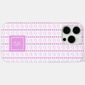 Country Heart Stripes Muster Monogramm Case-Mate iPhone Hülle (Rückseite (Horizontal))